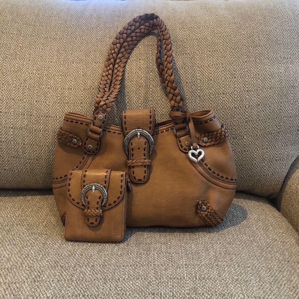 Brighton leather satchel and matching wallet